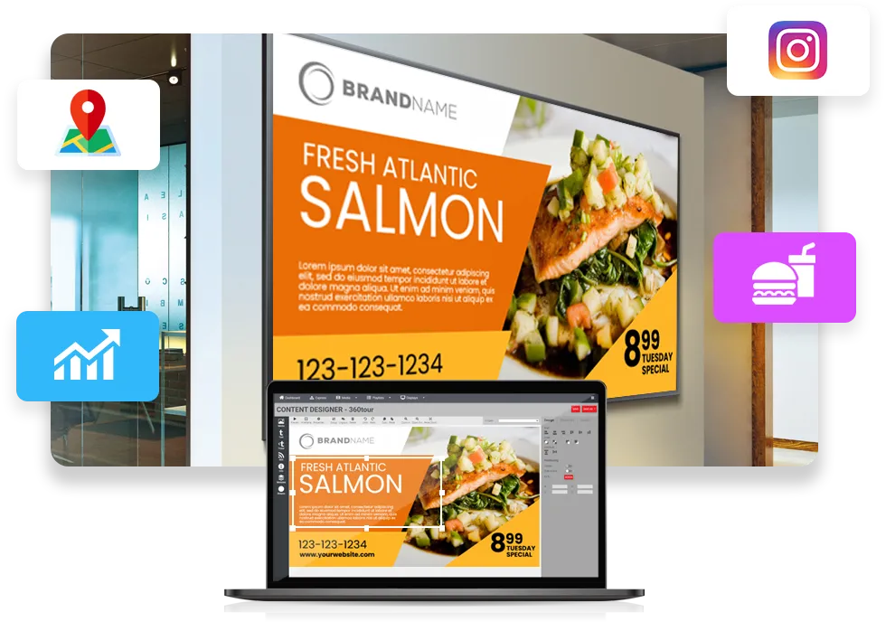 food and beverage digital signage