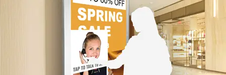 2 way video communication used in a retail environment