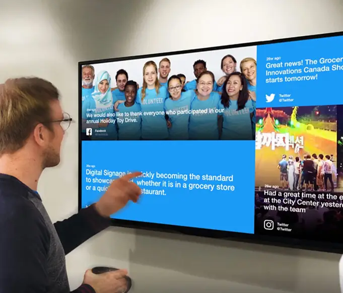 social feeds for digital signage