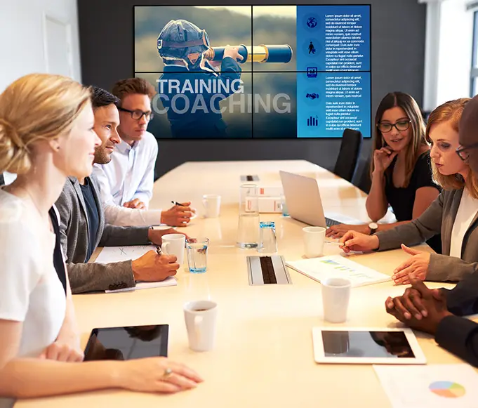 video wall in board room