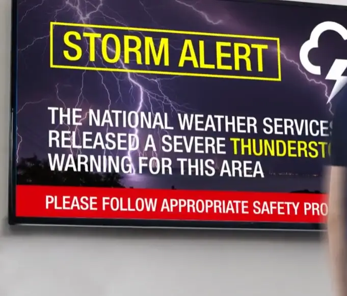 digital signage emergency broadcast