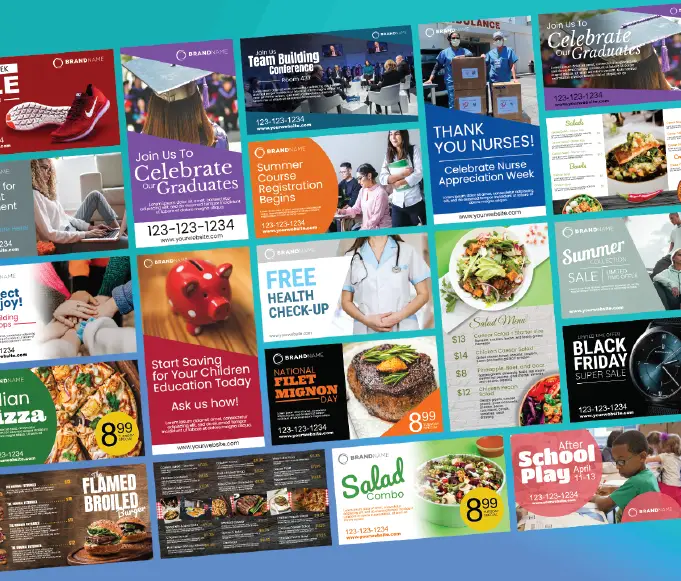 digital signage templates