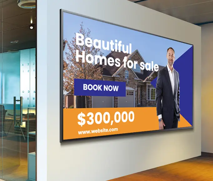 digital display in real estate office