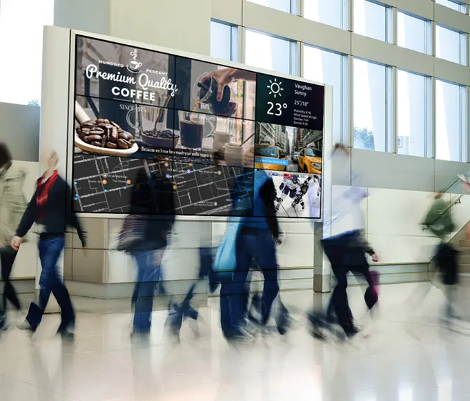 video wall in public space