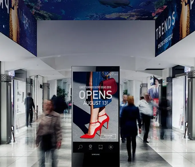 kiosk in retail mall