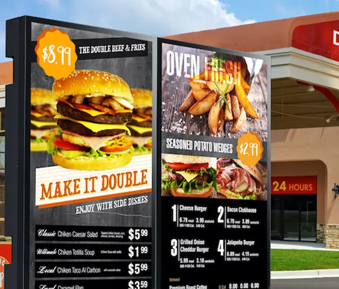 Drive through digital signs