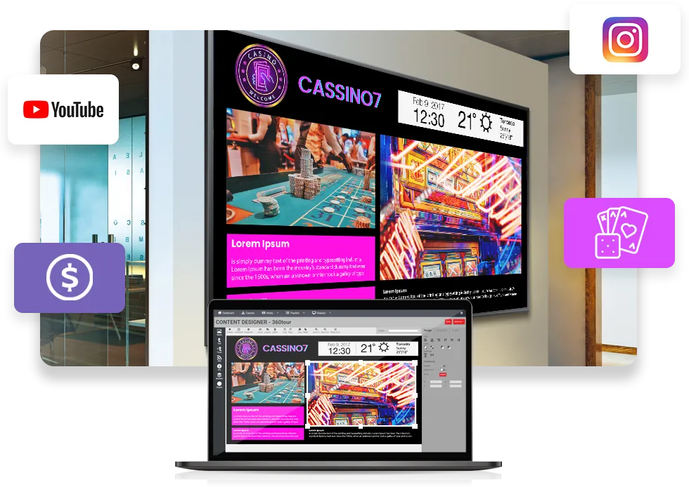 digital signage casino apps