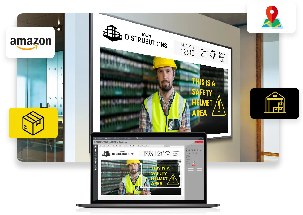 Distribution Center digital signage