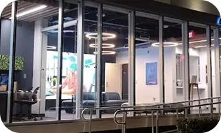 Digital signage in a bank branch