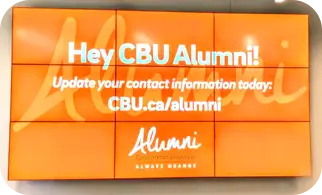 Digital signage at Cape Breton University