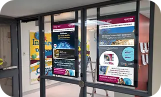 Digital signage at McMaster University