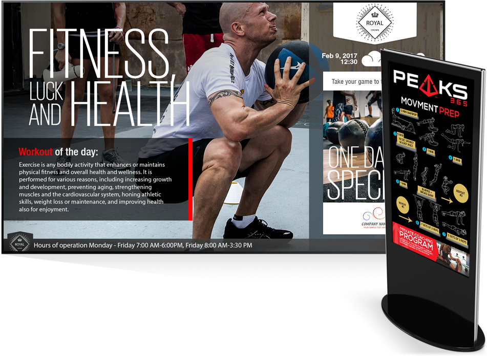affichage numérique de bien-être et de remise en forme
