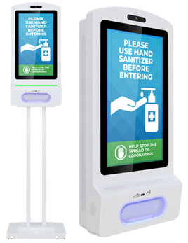 kiosque désinfectant pour les mains 22 nav
