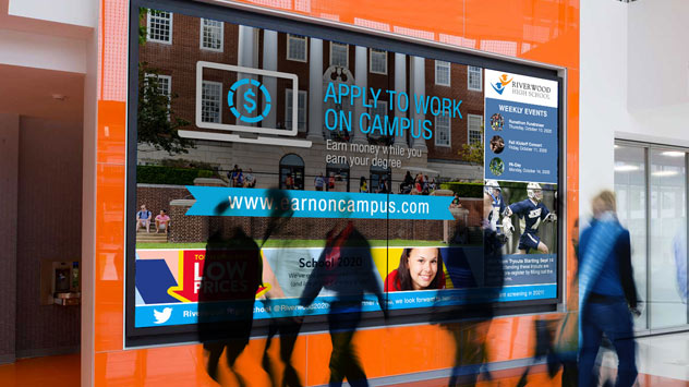 multi-zoned digital signage image