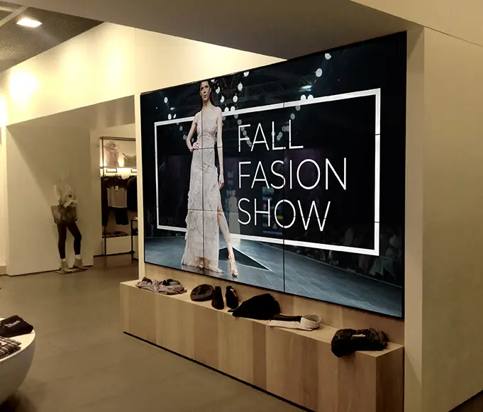 video wall in retail environment
