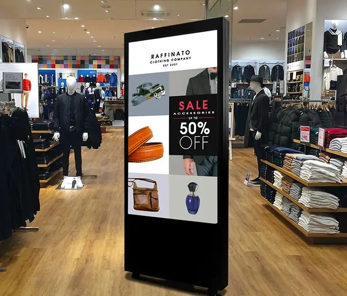 kiosque numérique dans un magasin de détail