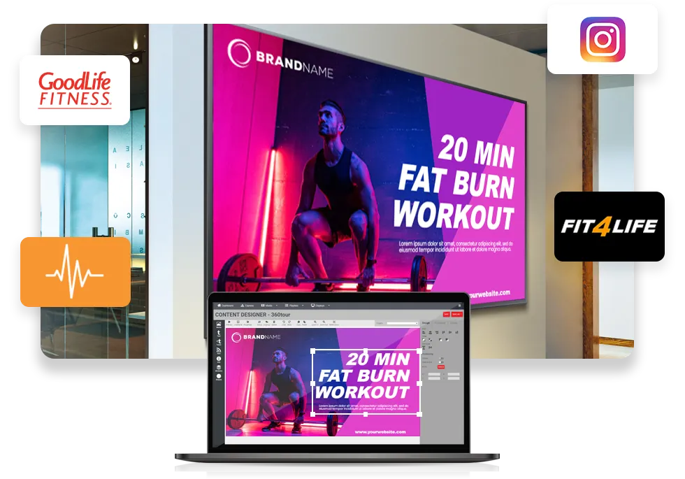 Gym and Fitness digital signage