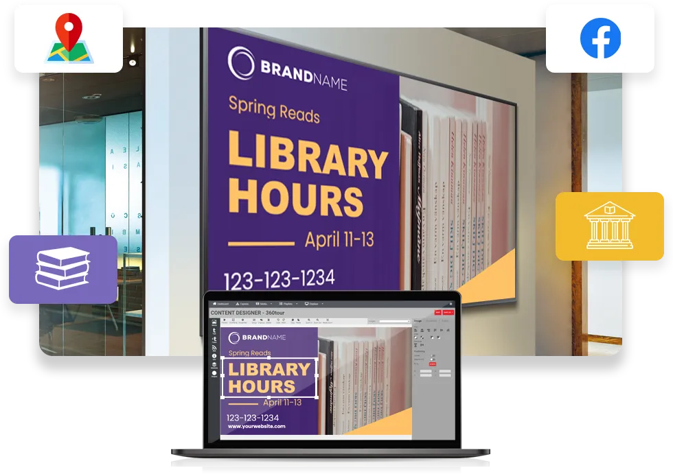Library digital signage