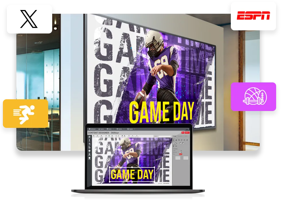 digital signage for Sports and Entertainment