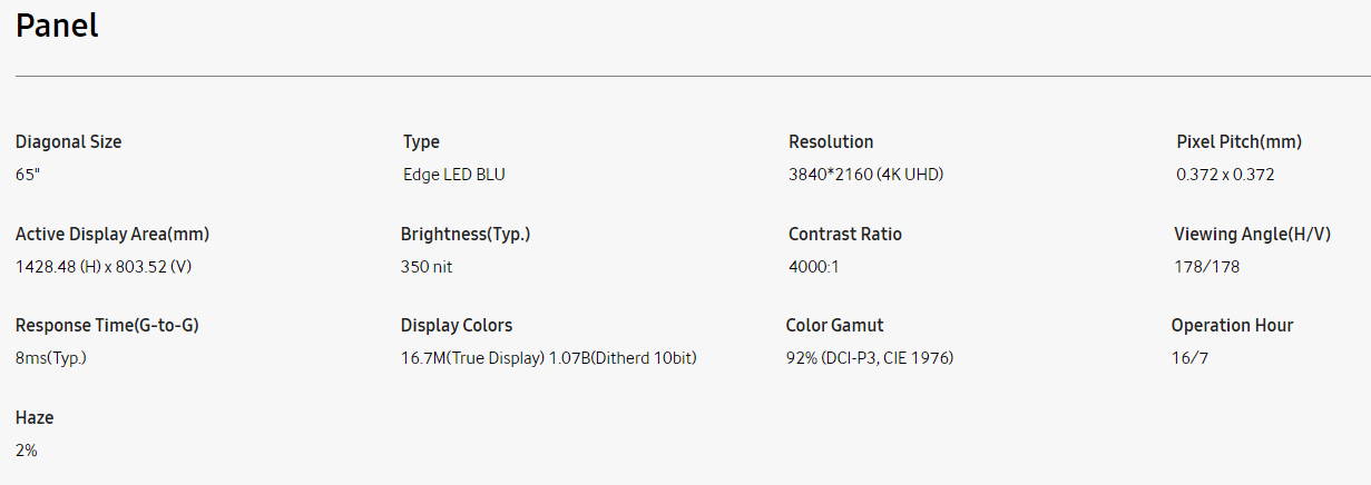 DSB-EB 65 especificaciones