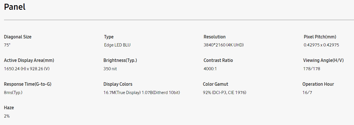 DSB-EB 75 especificaciones