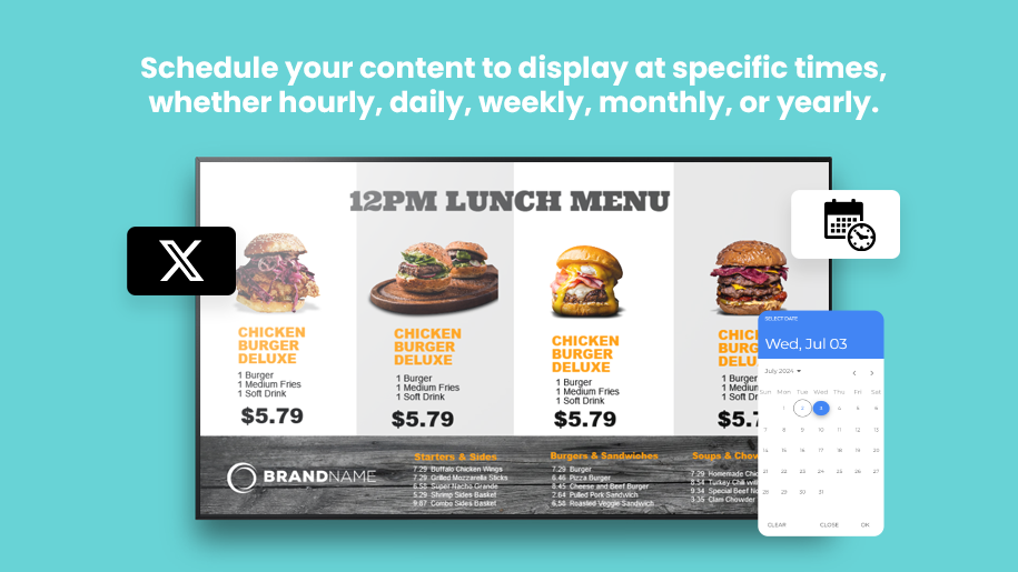 digital signage Content Scheduling