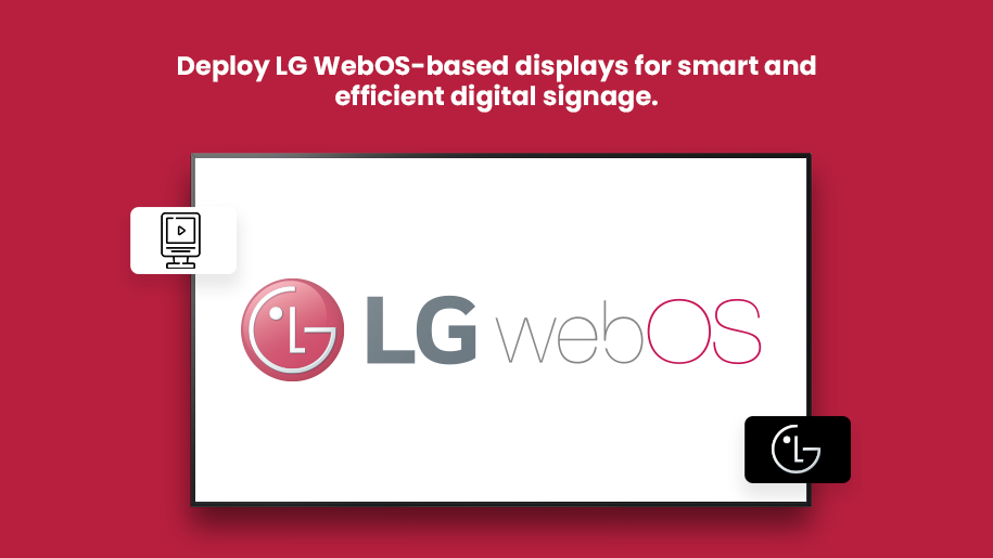 En-tête du lecteur multimédia d'affichage numérique LG WebOS