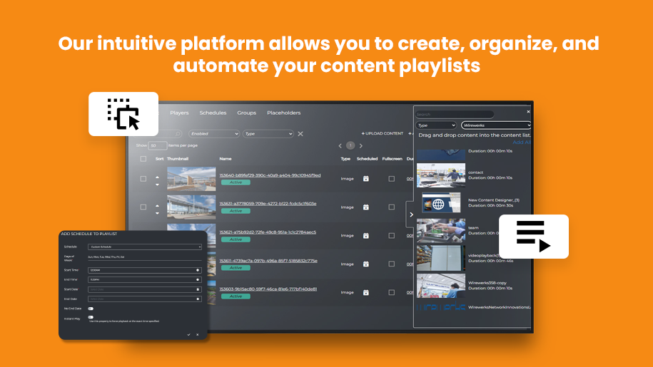 Playlists & Scheduling header