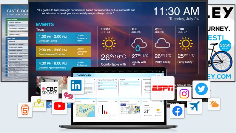 digital signage software and apps